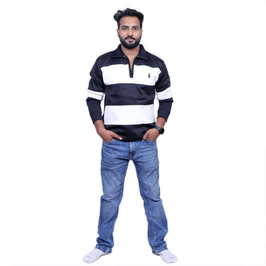 Polo Classy Chained Hoodie (Black&White)