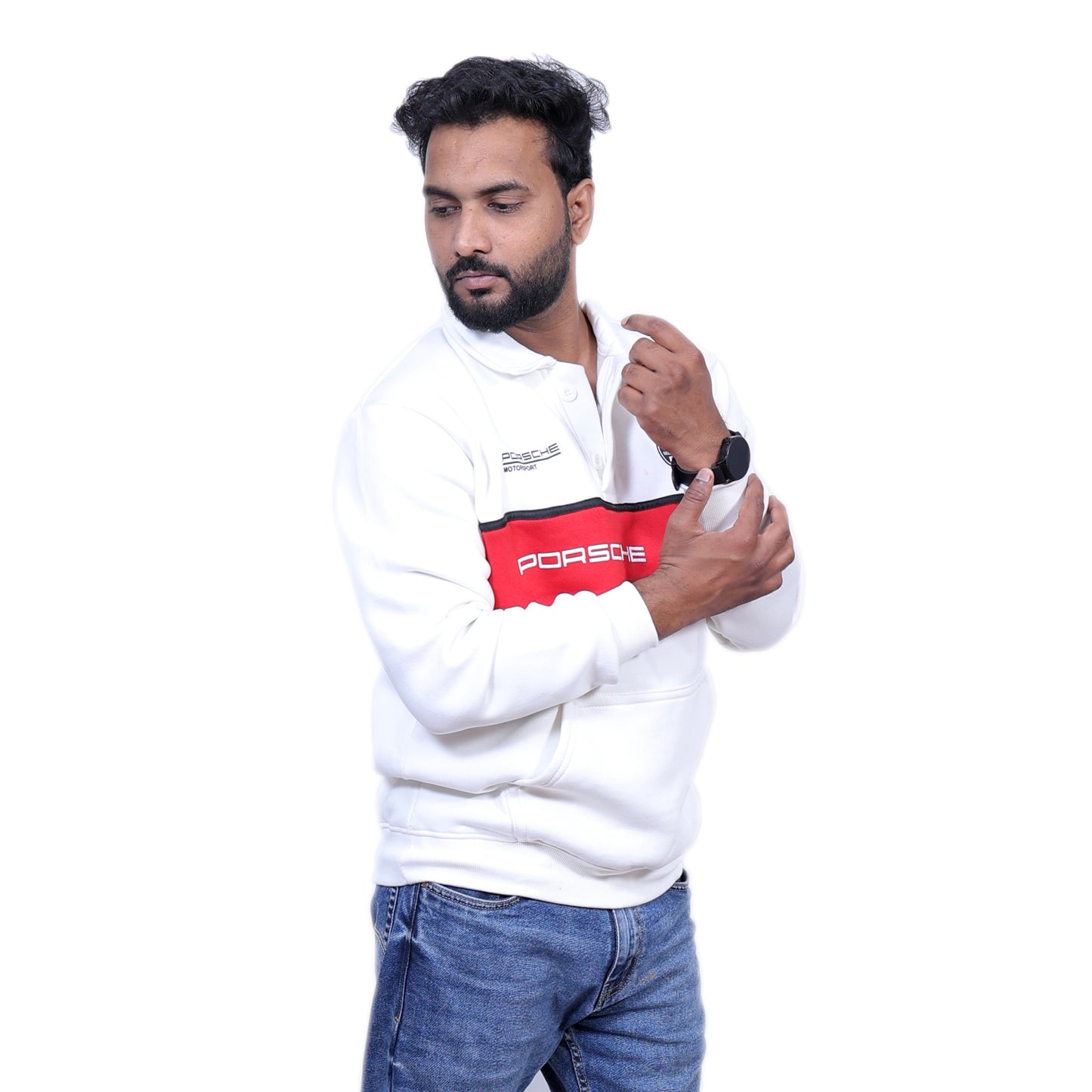 Higo Boss Porsche Edition Hoodie (White&Red)