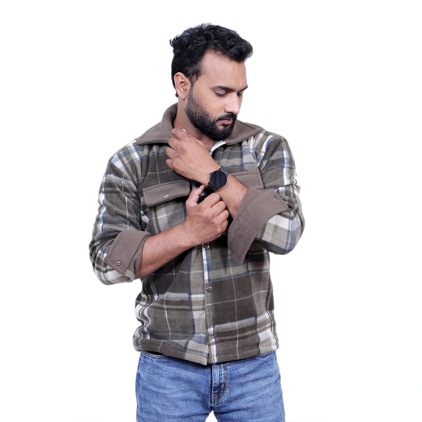 H&M Overwear Long sleeved check shirt