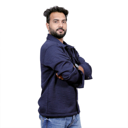 Fendi Overwear Woolen Shirt (Navy)