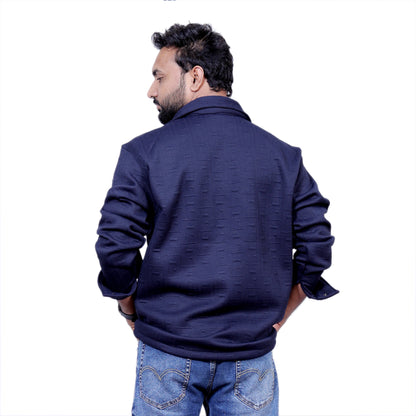 Fendi Overwear Woolen Shirt (Navy)