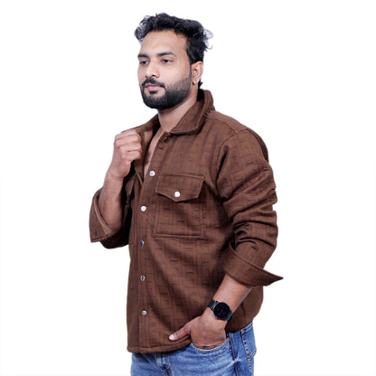 Fendi Overwear Woolen Shirt (Brown)