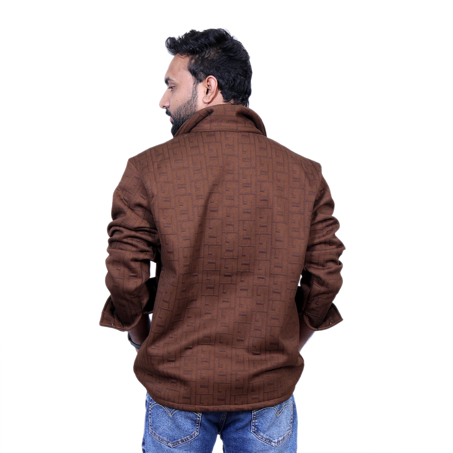 Fendi Overwear Woolen Shirt (Brown)