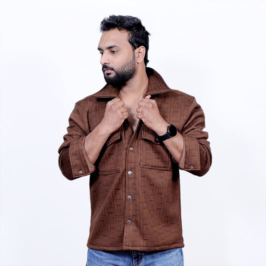 Fendi Overwear Woolen Shirt (Brown)