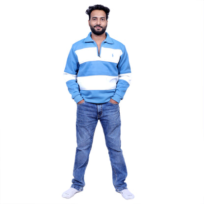 Polo Classy Chained Hoodie (Blue&White)