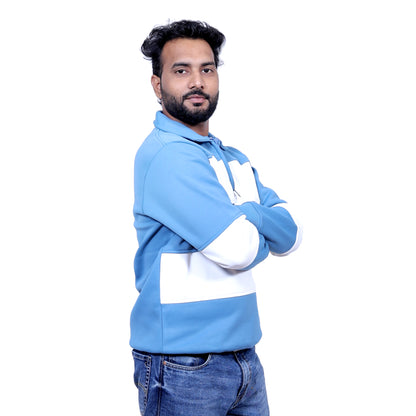 Polo Classy Chained Hoodie (Blue&White)