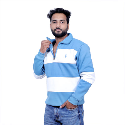 Polo Classy Chained Hoodie (Blue&White)