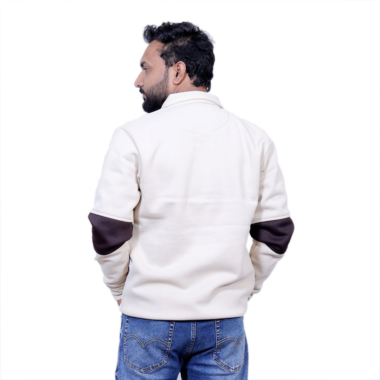 Polo Classy Chained Hoodie (White&Brown)