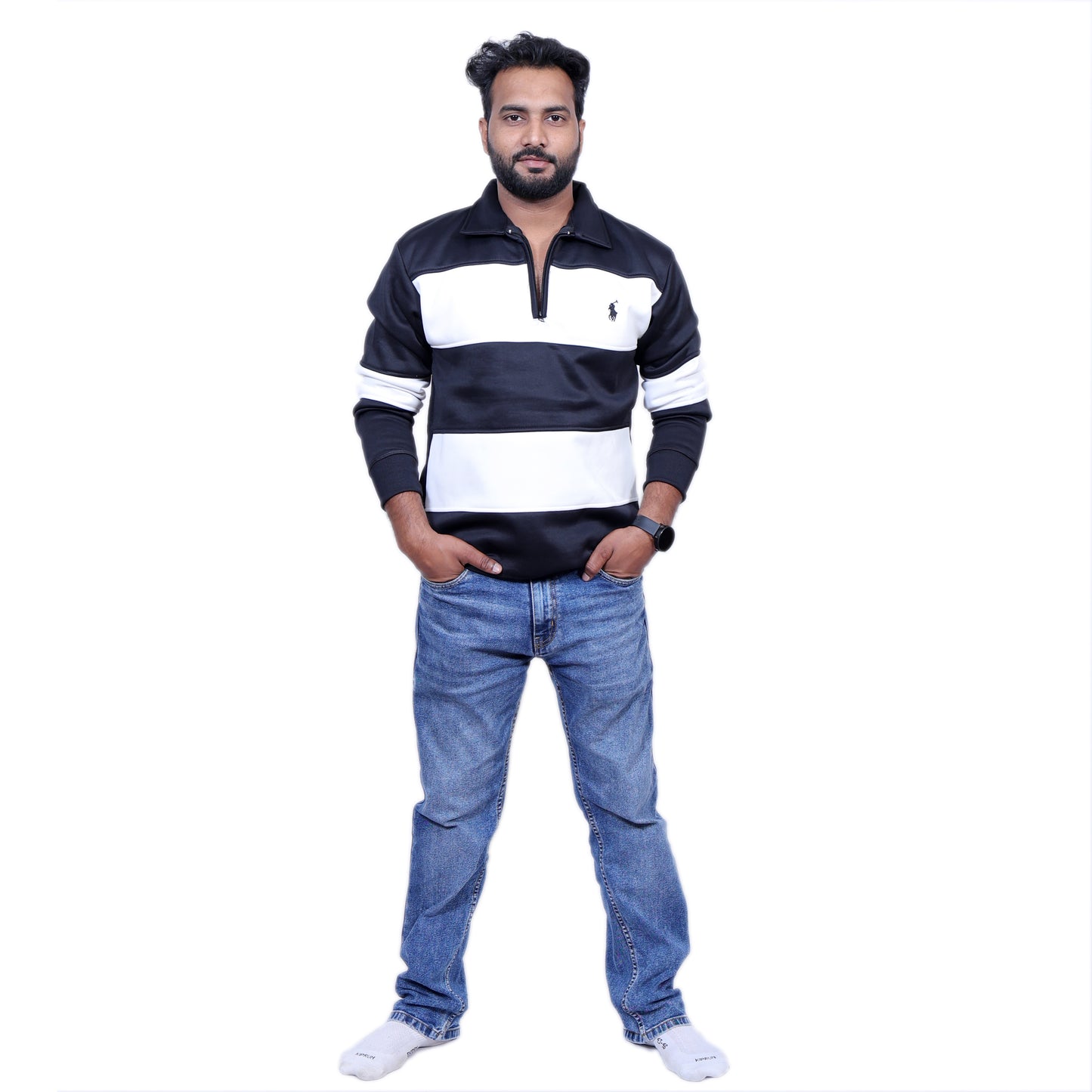 Polo Classy Chained Hoodie (Black&White)