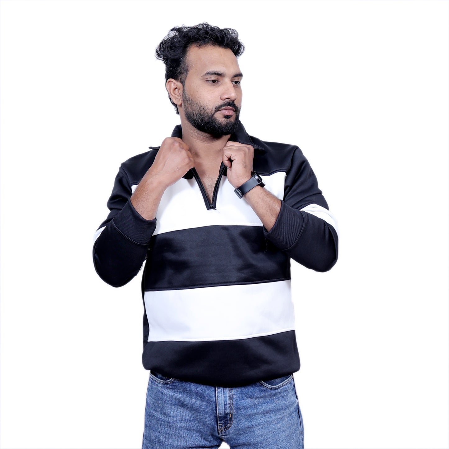 Polo Classy Chained Hoodie (Black&White)