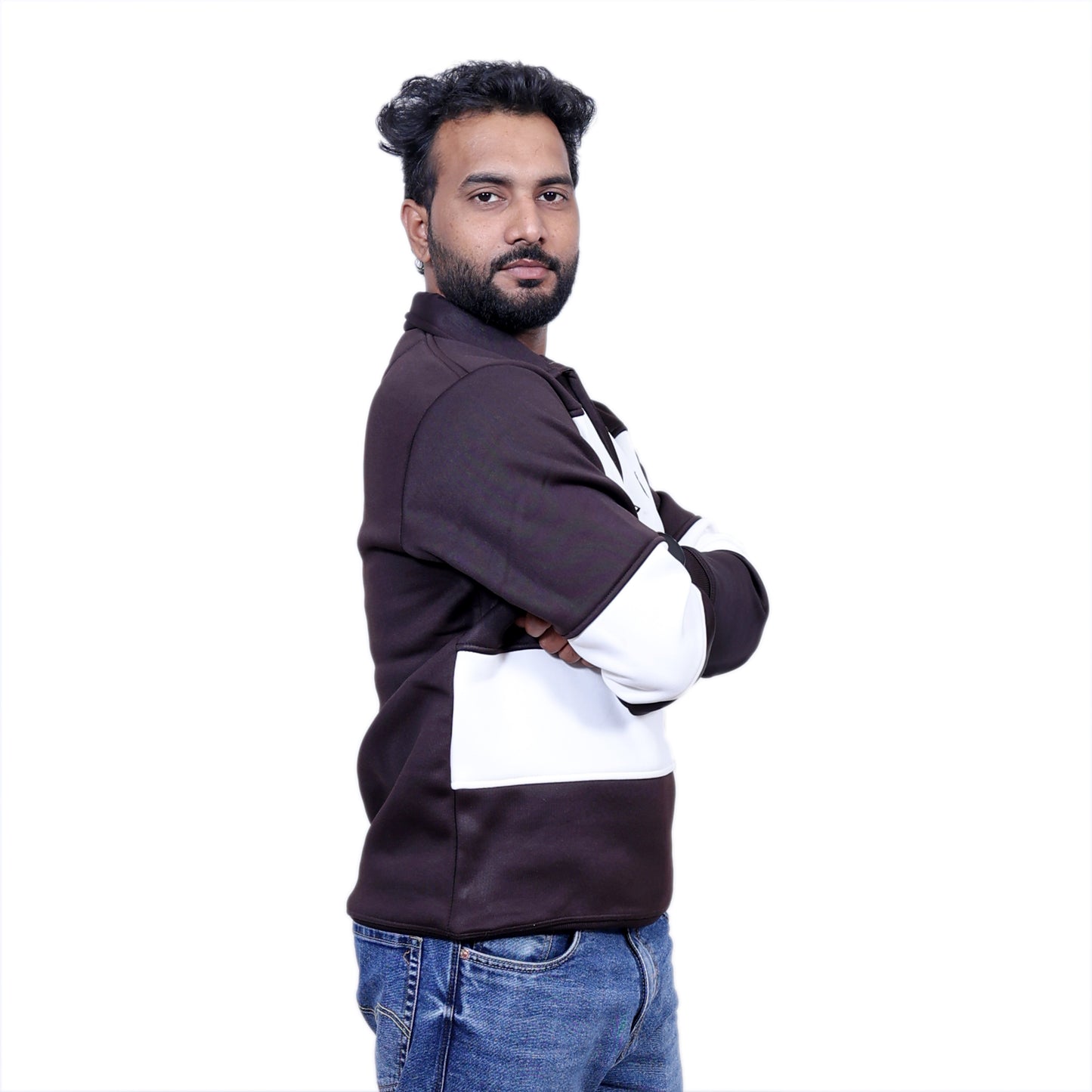 Polo Classy Chained Hoodie (Brown&White)