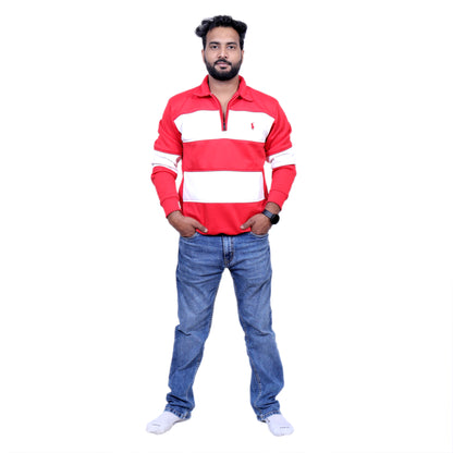 Polo Classy Chained Hoodie (Red&White)