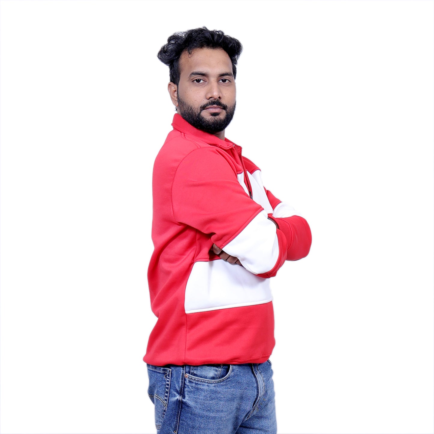 Polo Classy Chained Hoodie (Red&White)