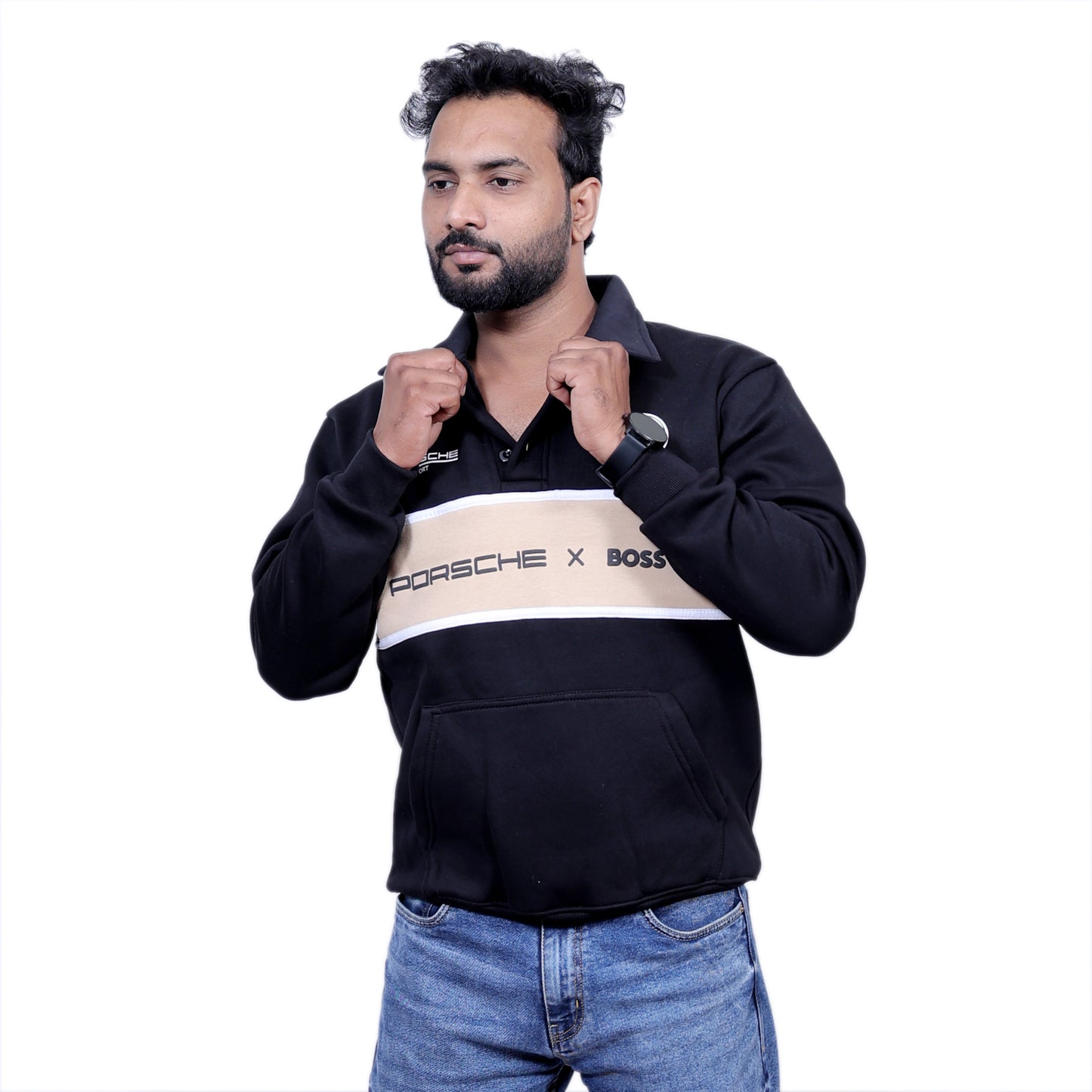 Hugo Boss Porsche Edition Hoodie (Black&Beige)