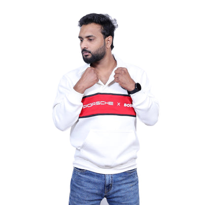 Higo Boss Porsche Edition Hoodie (White&Red)