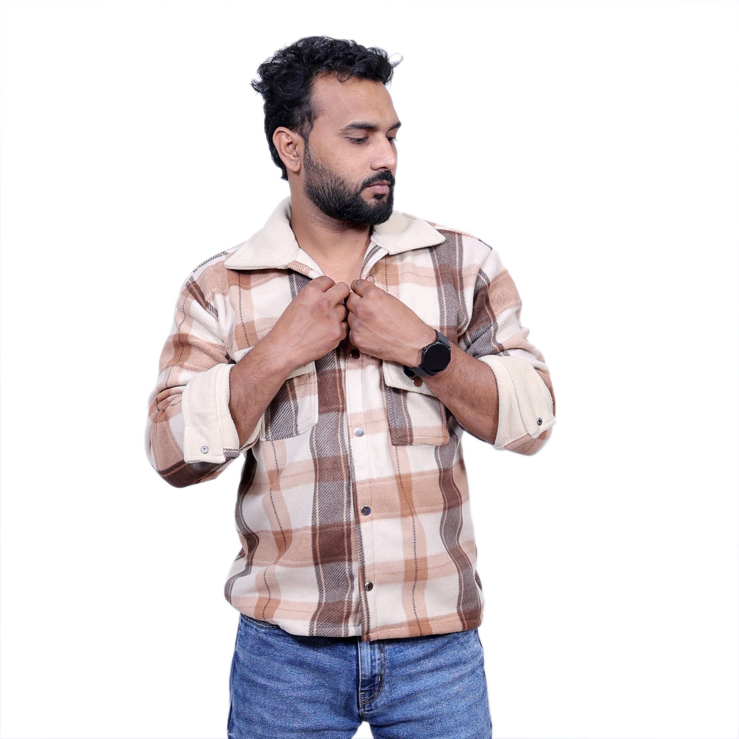 H&M Overwear Long sleeved check shirt