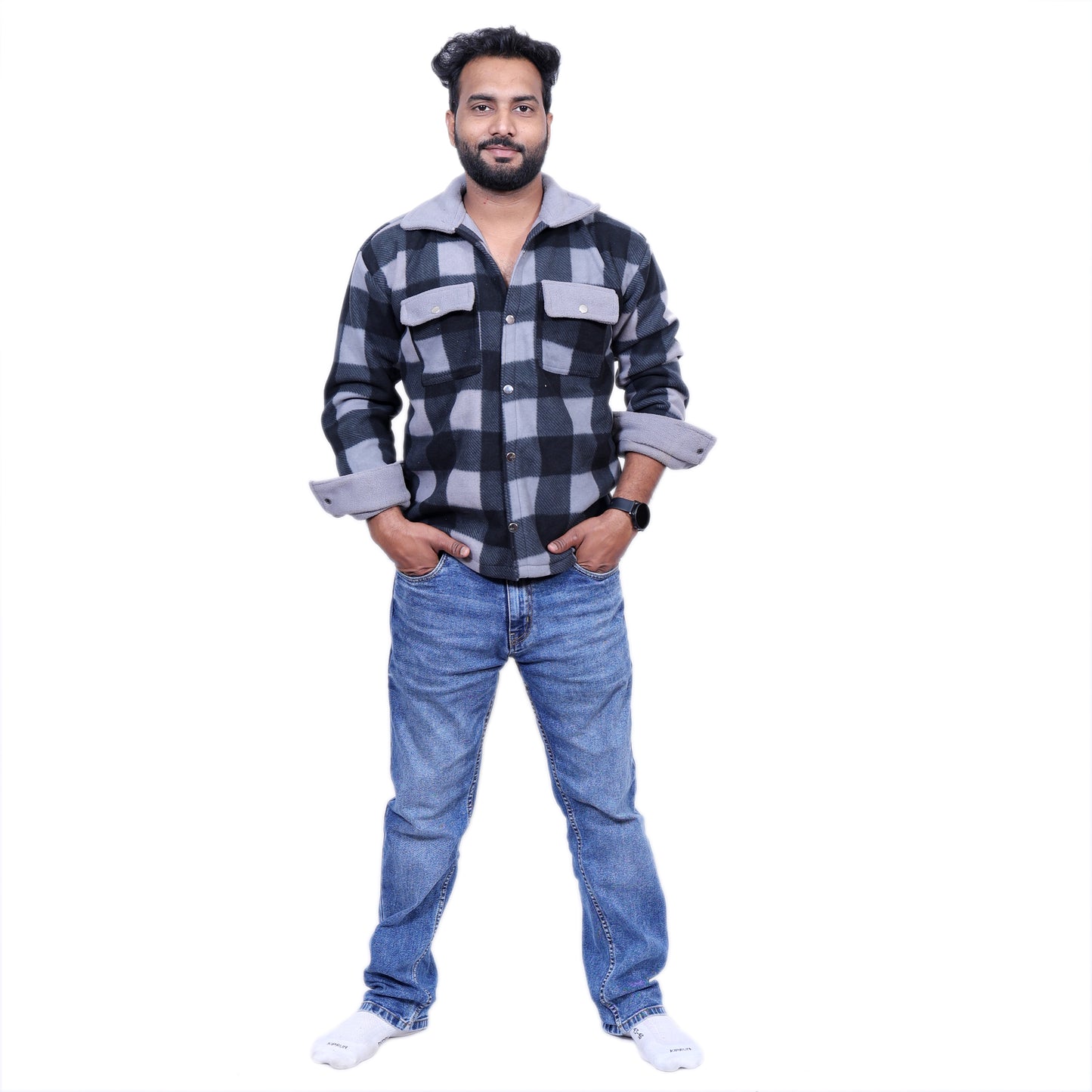 H&M Overwear Long sleeved check shirt