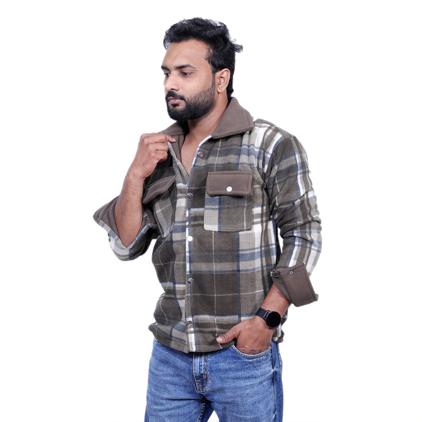 H&M Overwear Long sleeved check shirt