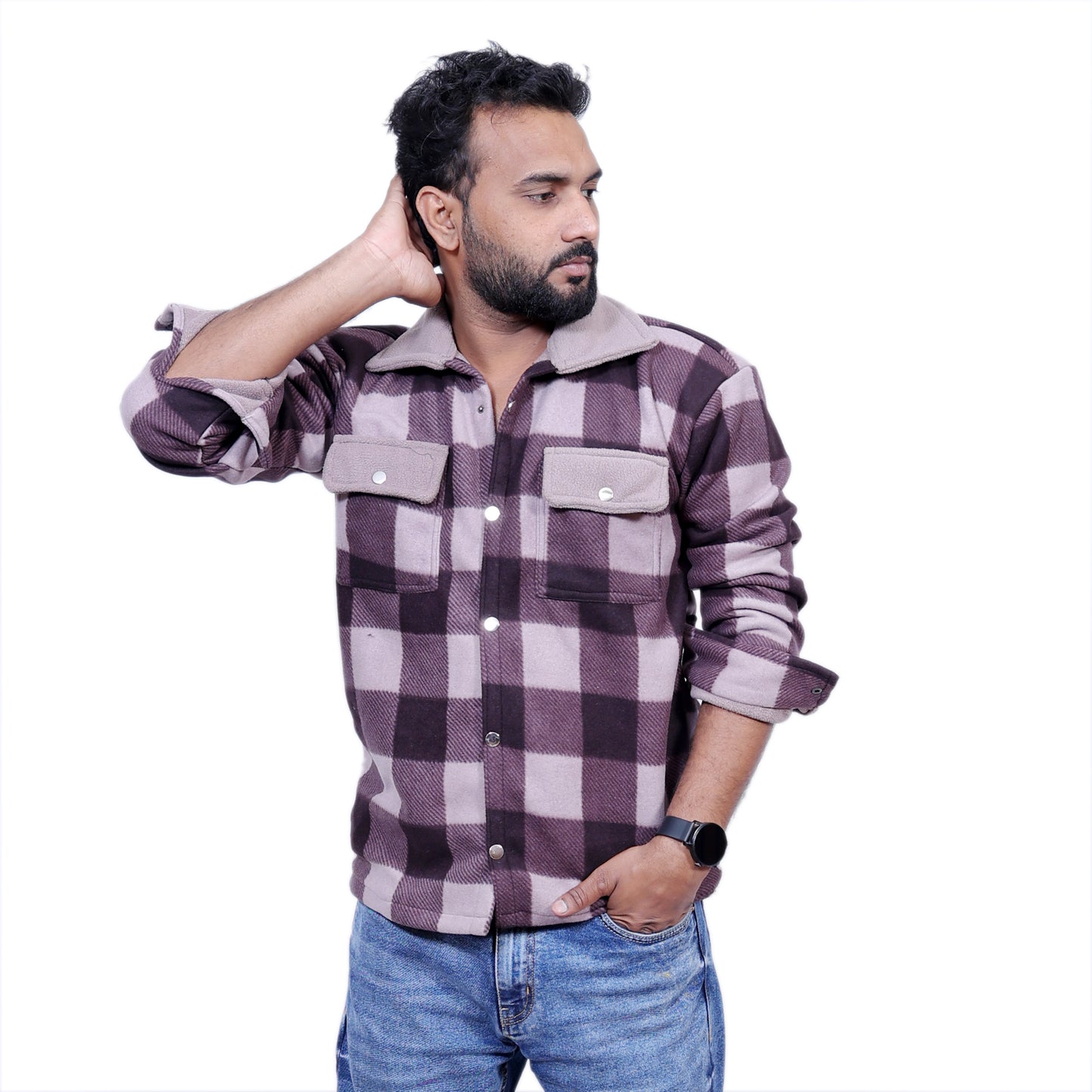 H&M Overwear Long sleeved check shirt