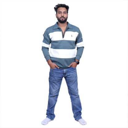 Polo Classy Chained Hoodie (Olive&White)