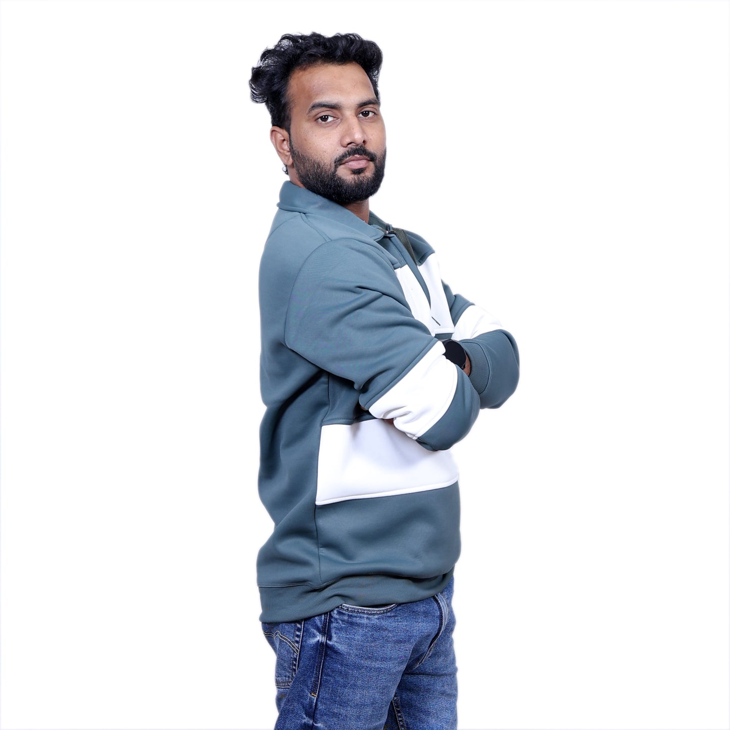 Polo Classy Chained Hoodie (Olive&White)