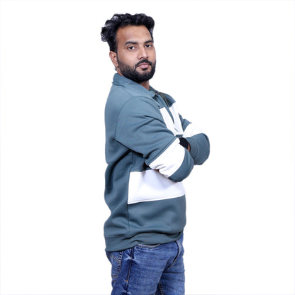 Polo Classy Chained Hoodie (Olive&White)