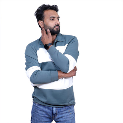 Polo Classy Chained Hoodie (Olive&White)