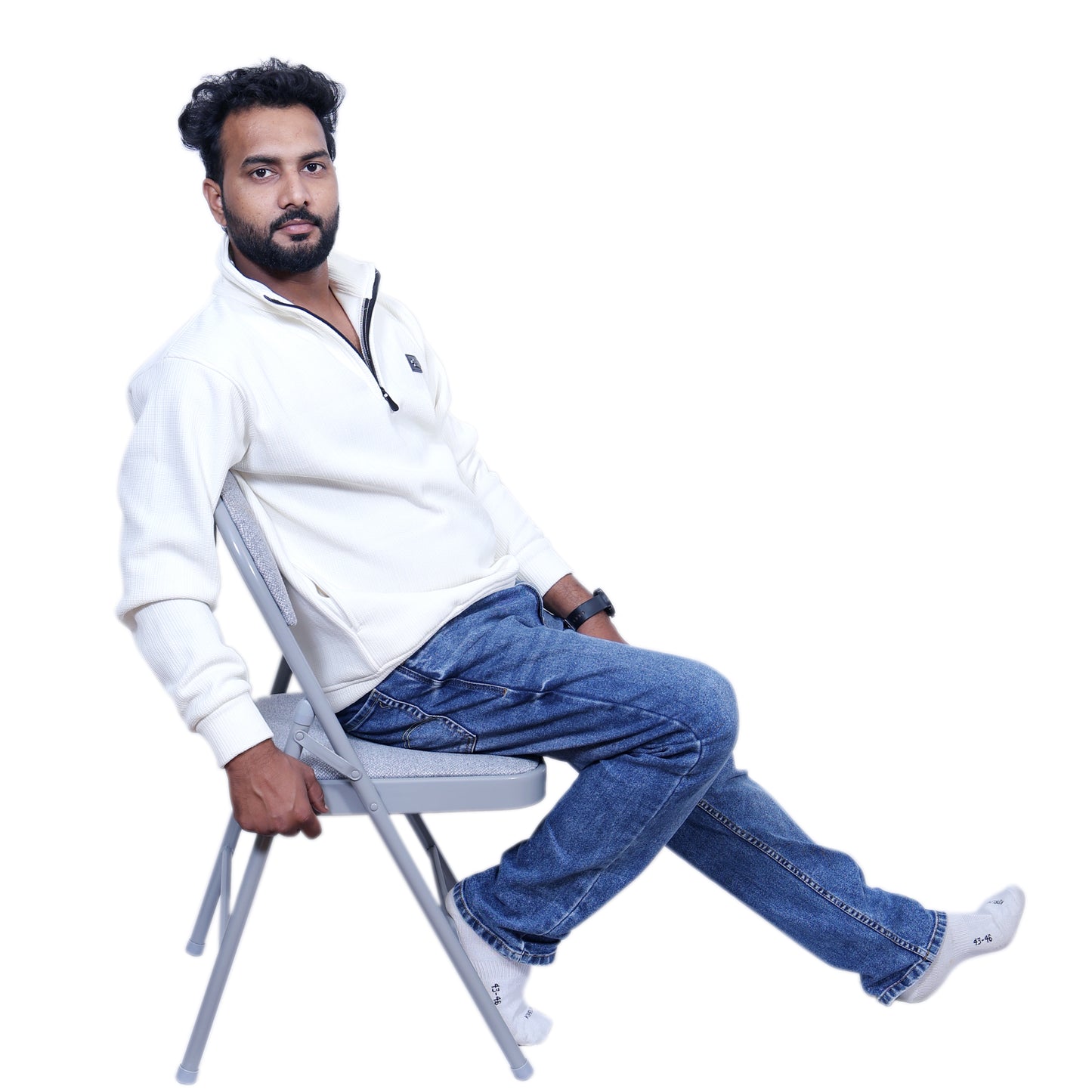 North Face Premium Chained Hoodie (White)